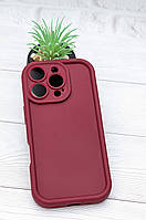 Чохол Shock Case для Apple iPhone 16 Pro бампер силіконовий колір бордовий