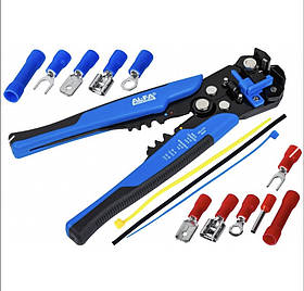 Кліщі для обтиску та зачистки проводів 260 ел. AL-FA ALWRCP01