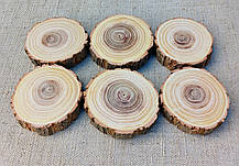 Зріз дерева для творчості, шліфований з двох боків 5 шт. (5-6 см), фото 5
