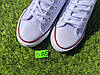 СКИДКА 38 р Конверсы женские БЕЛЫЕ кеды кроссовки в стиле chuck teylor мужские унисекс текстиль деми, фото 7