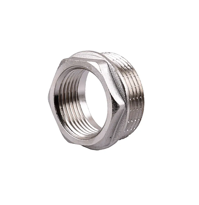 Футорка 1 1/4" ЗР х 1" ВР, нікельована, різьбовий фітинг латунний