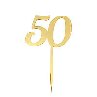 Дзеркальний топпер "50", золото