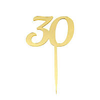 Дзеркальний топпер "30", золото