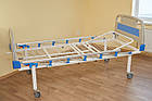 Ліжко медична функціональна АТОН КФ-2-МП-БП-ОП-К75 з пластиковими бильця, огорожами і колесами 75, фото 4