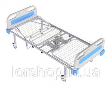 Ліжко з електроприводом чотирьохсекційне медичне функціональне АТОН КФ-4-ЕП-БП-К125 з пластиковими бильцями та, фото 1