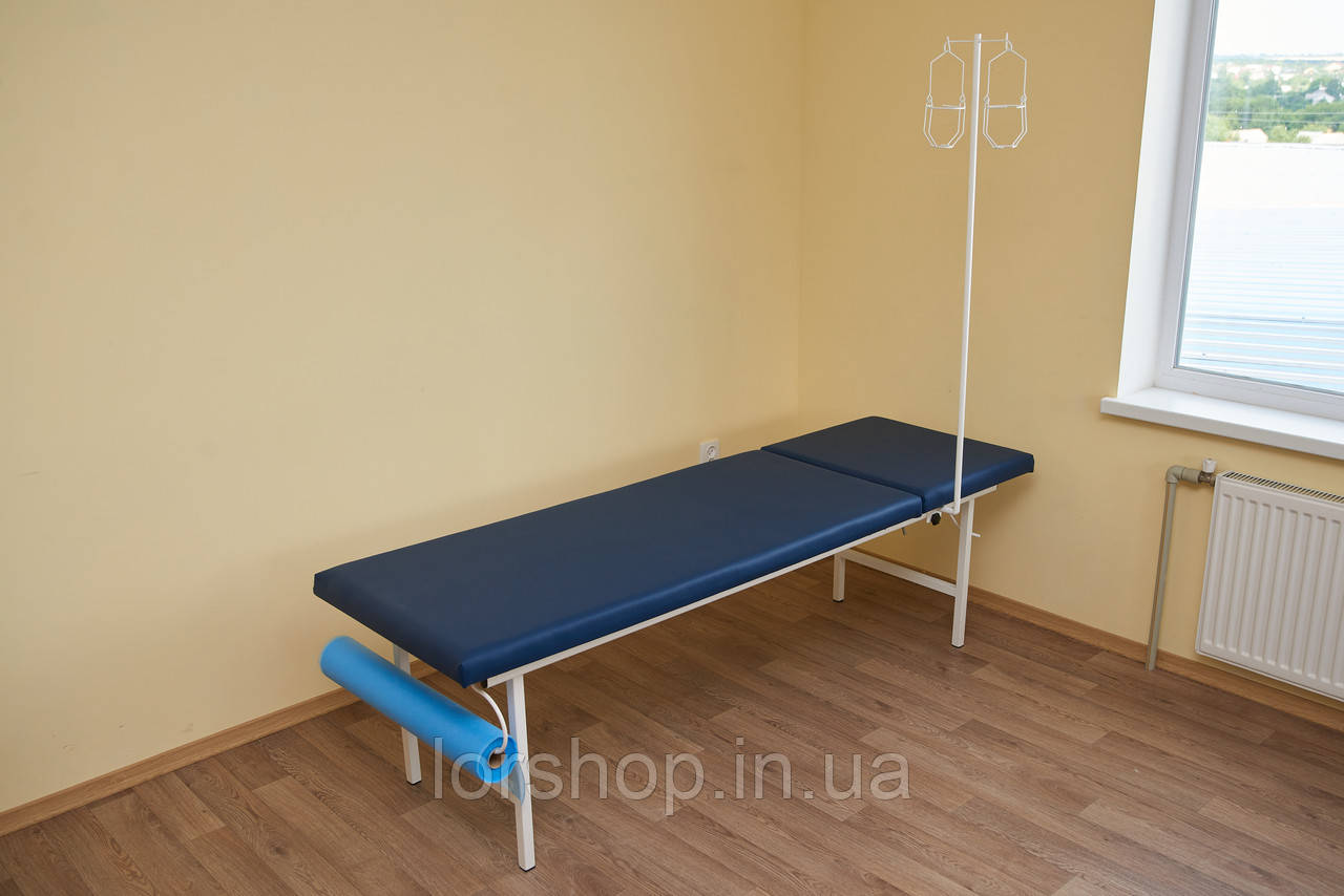 Кушетка оглядова медична зі штативом, кошиками та тримачем одноразових простирадл АТОН КС, фото 1