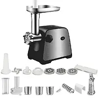 М'ясорубка електрична Domotec MS-2027 3в1 4500W із соковижималкою, терками та шатківниками