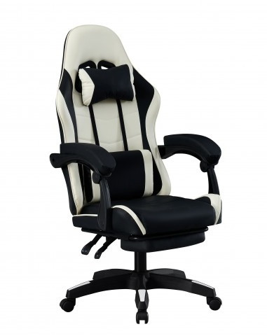 Крісло геймерське Форест  Мікс меблі, колір  чорний / білий