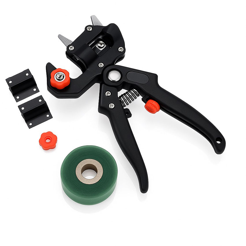 Секатор для щеплення рослин + 3 змінні леза + стрічка, фото 1