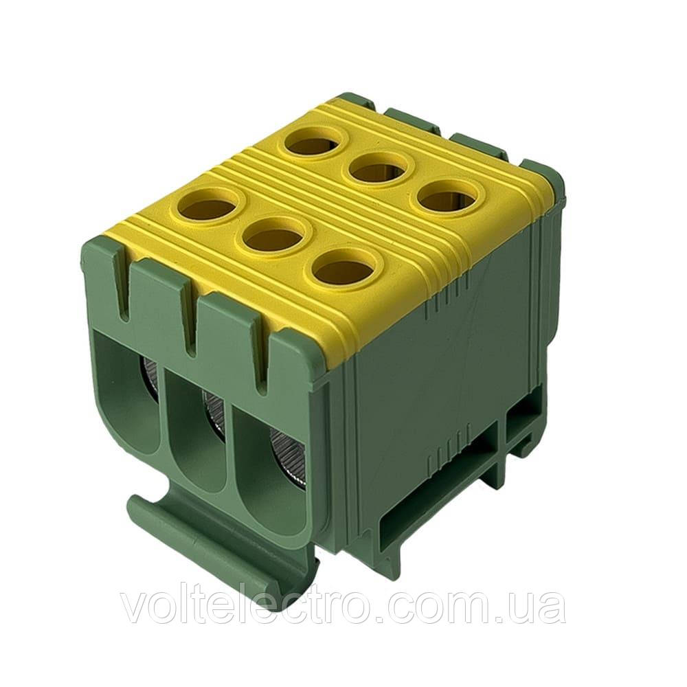 Клемник на ДІН ПФ 6х 2,5-50мм.кв жовто-зел., фото 1