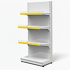 Торговий стелаж 1600*950 мм, стелаж прямий приставний, металевий стелаж Рістел, пристінний стелаж в магазин, стелаж для торгівлі, фото 2