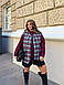 Жіноча жилетка стьобана великого розміру 48-62 фланель на синтепоні 100 на ґудзиках, фото 3