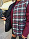 Жіноча жилетка стьобана великого розміру 48-62 фланель на синтепоні 100 на ґудзиках, фото 4