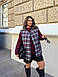Жіноча жилетка стьобана великого розміру 48-62 фланель на синтепоні 100 на ґудзиках, фото 5
