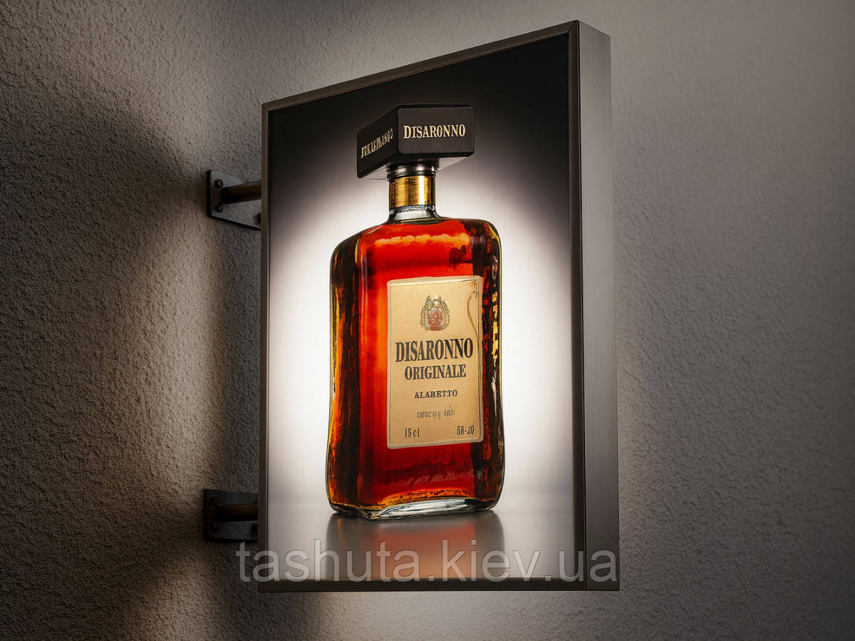 Алюминиевый односторонний торцевой лайтбокс на стену Ташута  (11-48020-01)