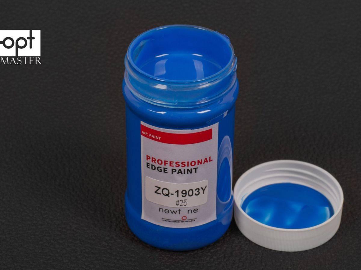 Фарба для урізу (торця) шкіри матова Newtone Edge Paint-OLD, кол. світло-синій №25, 200 г, фото 1