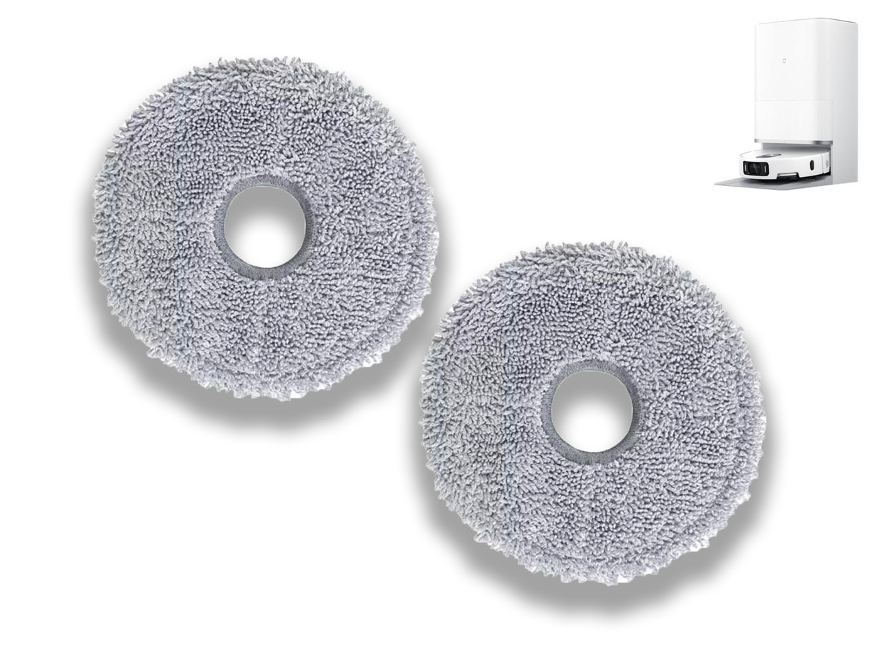 Мікрофіброві насадки для робота-пилососа Xiaomi Mijia 5 PRO / OV21CN (2 шт.), фото 1