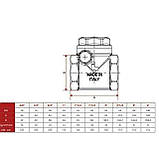 Клапан зворотного ходу води ITAP ROMA 2″ хлопавка 130, фото 3