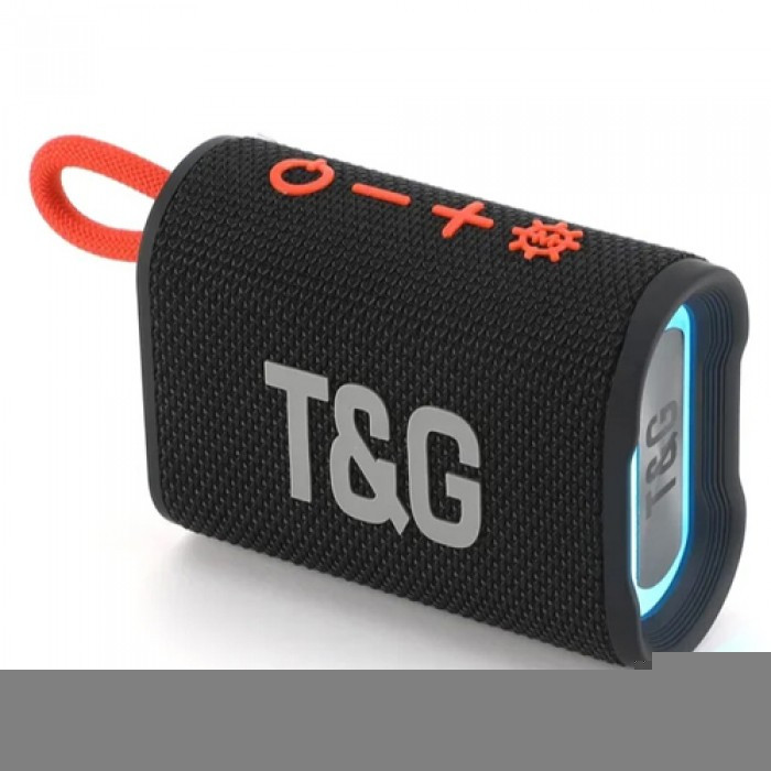 Портативна Bluetooth-колонка TG396 5W радіо з підсвіткою Чорна, фото 1