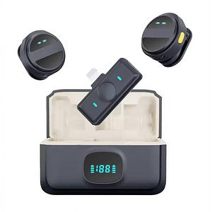 Бездротовий Мікрофон SX21 2+1 Петличний для телефона Android, iPhone, Автоматичне шумозаглушення, ANC,