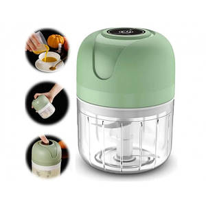 Кухонний мініподрібнювач для продуктів, 250 мл, від USB, Зелений