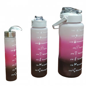 Набір спортивних пляшок для води 3 в 1 об'ємом 300 мл 900 мл 2 л