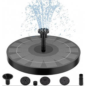 Фонтан насос на сонячній батареї + 6 насадок, Water Pump/ Садовий фонтан 16 см