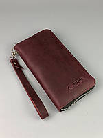 Шкіряний гаманець ZIPPER бордо