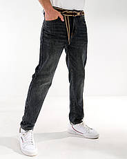 Чоловічі стильні джинси мом стретчеві сині джинси чоловічі бойфренди люкс якість, фото 3