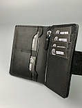 Шкіряний гаманець HARLEY чорний, фото 4