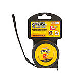 Рулетка MASTERTOOL 5 м 19 мм з магнітами автоматичний фіксатор покриття TPR храповий механізм, фото 2