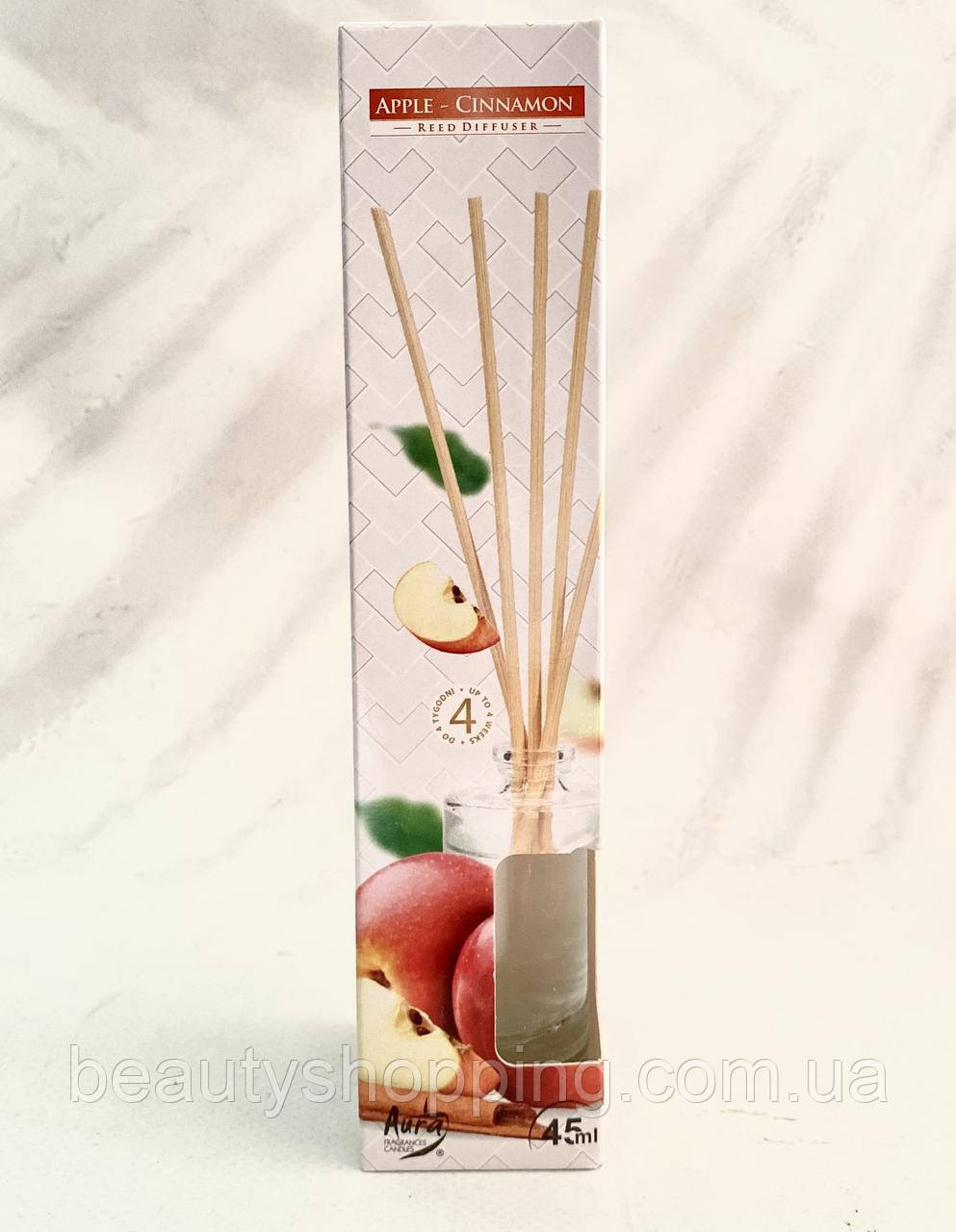 Аромадифузор з ароматом яблука і кориці 45мл Apple Cinnamon Bispol Польща