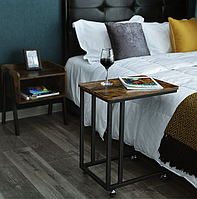 Журнальний столик приставний Leobert Angel на коліщатках в стилі Loft
