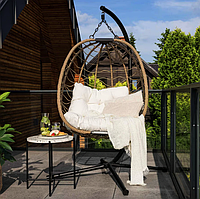 Підвісне крісло-кокон Di Volio Corta одномісне бежевий