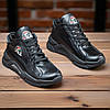 Зимові чоловічі шкіряні черевики, кросівки чорні утеплені з натуральної шкіри на хутрі на зиму для чоловіків, розмір 40-45, фото 2