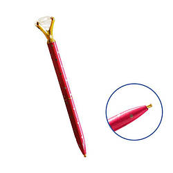 Малиновий стилус для алмазної мозаїки "Білий діамант" (STYL033)