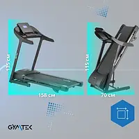 Бігова доріжка складана Gymtek XT600 для бігу та ходьби 140 кг електрична з нахилом для тренувань спортом