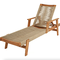 Садовий шезлонг Di Volio Alege з дерева бежевий