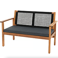 Садова лавка Di Volio Teracina з спинкою чорний