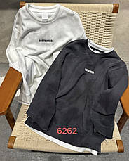 Чоловічий світшот Oversize брендовий вільний світшот білий люкс якість, фото 5