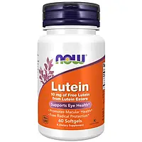 Лютеїн для зору NOW Foods Lutein 10 мг 60 softgels