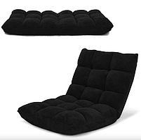 Крісло Costway Tiktok підлогове з регульованою спинкою чорний