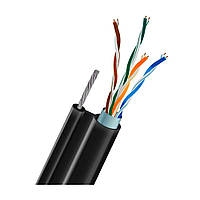 Кабель КППЕт-ВП (100) 4*2*0,51 (F/UTP-cat.5E) outdoor+трокс OK-NET