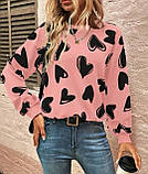 Гарний жіночий світшот з сердечками, фото 5