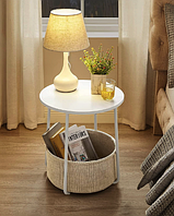 Журнальний столик Leobert Sharp з кошиком білий