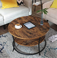 Журнальний столик Leobert Vasagle 80 x 80 x 45см в стилі Loft