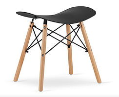 Табурет Leobert Corfu вигнутий у скандинавському стилі чорний