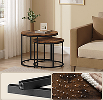 Комплект журнальних столиків Leobert Oreo круглі коричневий