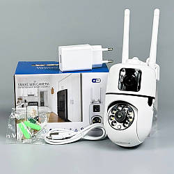 Камера відеоспостереження TS-18W Smart з нічним режимом, гучним зв'язком і 2-ма антенами Білий 59236