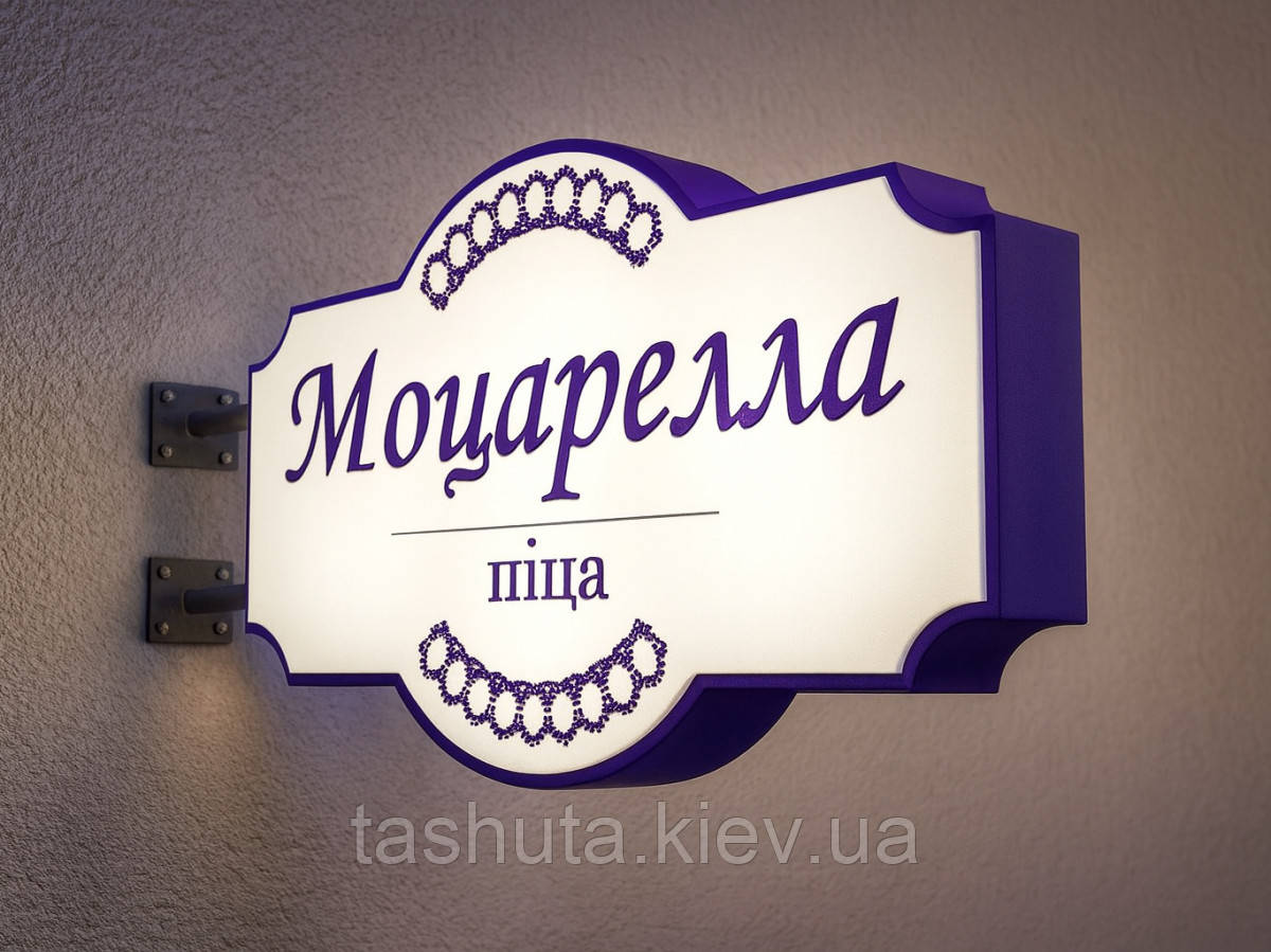 Торцевой фигурный лайтбокс, односторонний Ташута  (11-48040-01)